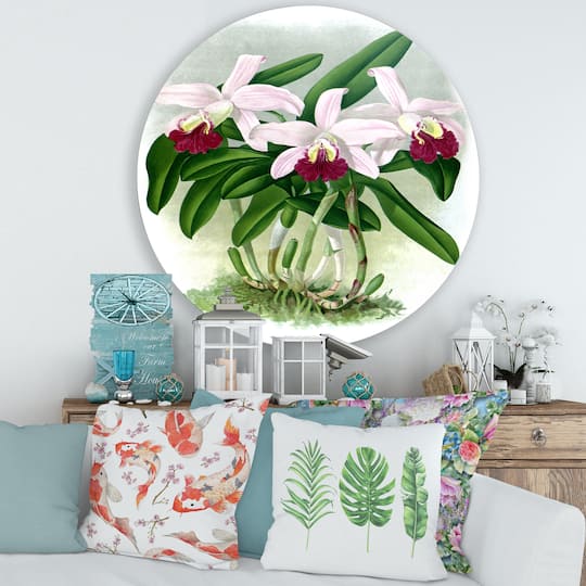 Designart - Vintage White Orchid Flower I